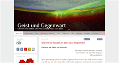 Desktop Screenshot of geistundgegenwart.de